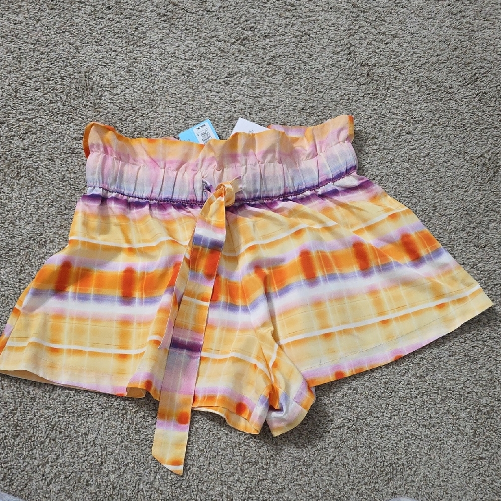 Vibrant High Waist Tie-Dye Shorts